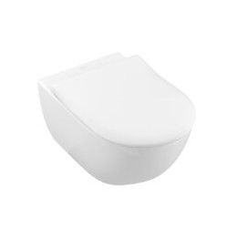 Pack Wc Suspendu Sans Bride Subway 2.0 + Abattant + Plaque Chromée + Bâti Grohe