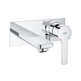 Lineare Mitigeur Monocommande 2 Trous Lavabo Taille M Vendu Avec Corps Encastré, Chrome