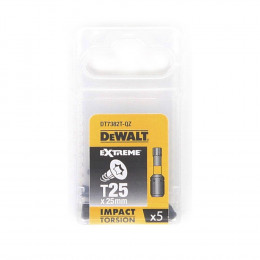 Dewalt Dt 7382 T 5 Pièces D'embouts De Visseuse Torsion Extreme Impact Imp. T25 25 Mm