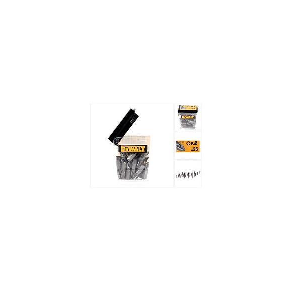 Dewalt Dt 71521 Jeu D'embouts Pz2 25 Mm 25 Pièces. ( N427052 )