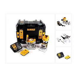 Dewalt Dcw 604 D1 Affleureuse/défonceuse Sans Fil 18v 55 Mm + 1x Batterie 2,0 Ah + Chargeur Rapide + Coffret De Transport