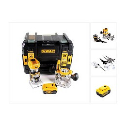Dewalt Dcw 604 Nt Affleureuse/défonceuse Sans Fil 18v 55 Mm + 1x Batterie 5,0 Ah + Coffret De Transport - Sans Chargeur