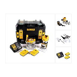 Dewalt Dcw 604 D2 Affleureuse/défonceuse Sans Fil 18v 55 Mm + 2x Batteries 2,0 Ah + Chargeur Rapide + Coffret De Transport