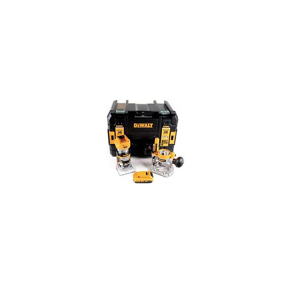 Dewalt Dcw 604 Nt Affleureuse/défonceuse Sans Fil 18v 55 Mm + 1x Batterie 2,0 Ah + Coffret De Transport - Sans Chargeur