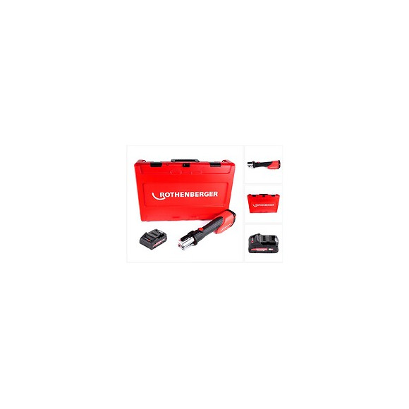 Rothenberger Romax 4000 Sertisseuse Sans Fil 18 V Li-ion Électro-hydraulique + Coffret De Transport + 1x Batterie 4 Ah, Sans C