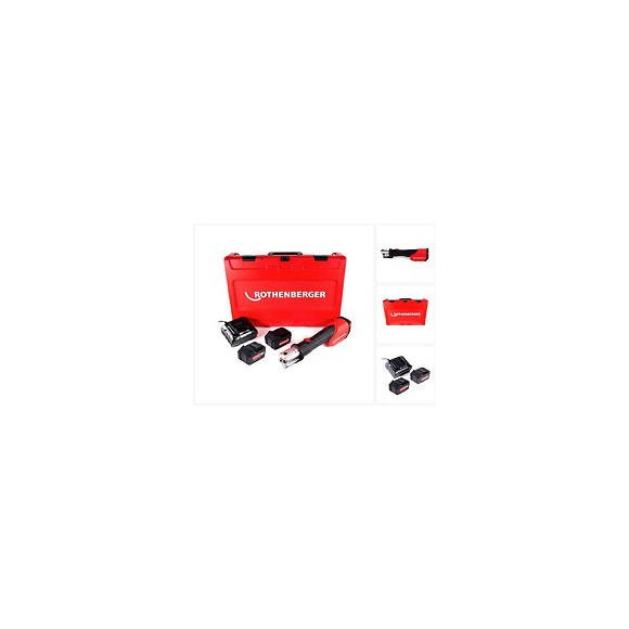 Rothenberger Romax 4000 18 V Li-ion Basic Set Sertisseuse Sans Fil + Coffret De Transport + 2x Batteries 4,0 Ah + Chargeur