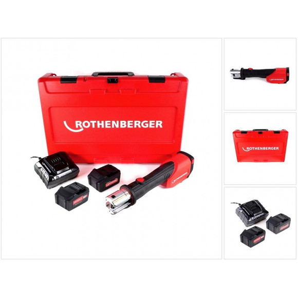 Rothenberger Romax 4000 18 V Li-ion Basic Set Sertisseuse Sans Fil + Coffret De Transport + 2x Batteries 4,0 Ah + Chargeur