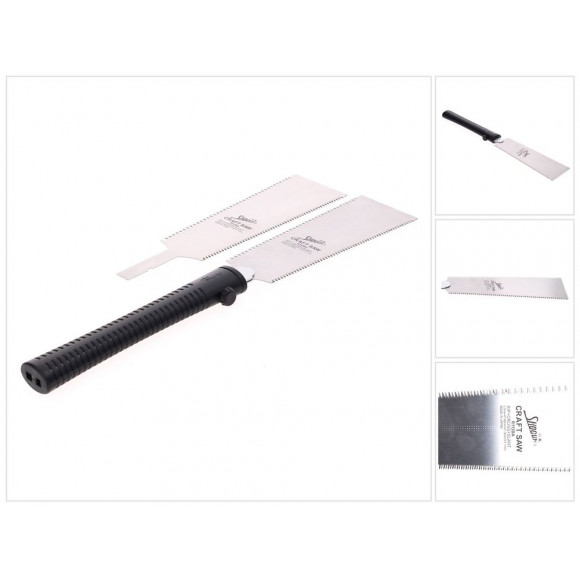 Shogun Ryoba Japan Lame De Scie À Bois Universelle, Longue Manche, 180 Mm + 1x Lame De Scie À Bois Ryoba Japan - Fabriquée A