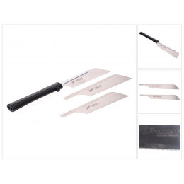 Shogun Dozuki Japan Lame De Scie À Bois Universelle, Longue Manche, 190 Mm + 2x Lames De Scie À Bois Dozuki Japan- Fabriquée