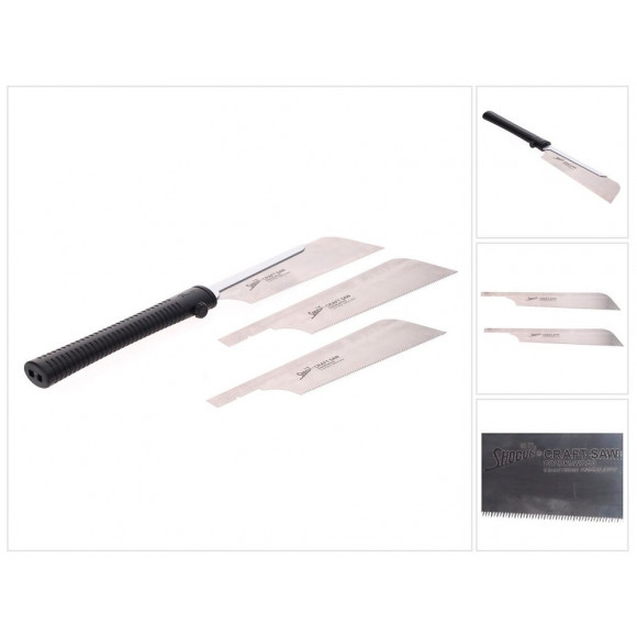 Shogun Dozuki Japan Lame De Scie À Bois Universelle, Longue Manche, 190 Mm + 2x Lames De Scie À Bois Dozuki Japan- Fabriquée