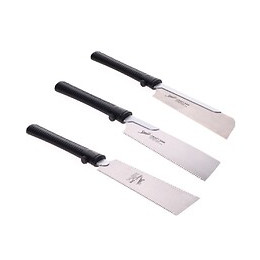 Shogun Japan Set De 3x Lames De Scie À Bois Universelle Ryoba + Dozuki + Kataba ( M-180r + M-190d + M-190w ) + 3x Lames De Rec