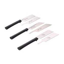 Shogun Japan Set De 3x Lames De Scie À Bois Universelle Ryoba + Dozuki + Kataba ( M-180r + M-190d + M-190w ) + 3x Lames De Rec