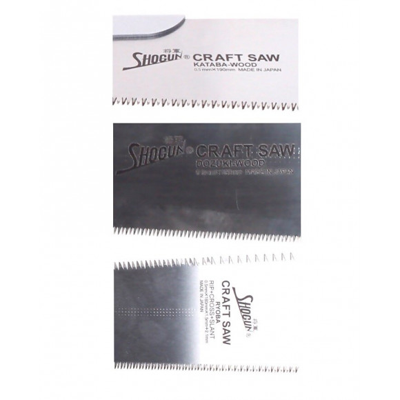 Shogun Japan Set De 3x Lames De Scie À Bois Universelle Ryoba + Dozuki + Kataba ( M-180r + M-190d + M-190w ) + 3x Lames De Rec
