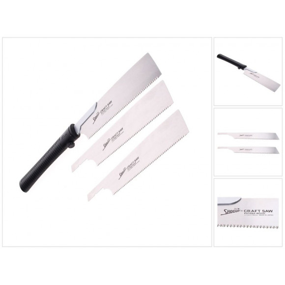 Shogun Kataba Japan Lame De Scie À Bois Universelle, Longue Manche, 190 Mm + 2x Lames De Scie À Bois Kataba Japan- Fabriquée
