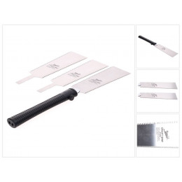 Shogun Ryoba Japan Lame De Scie À Bois Universelle, Longue Manche, 180 Mm + 2x Lames De Scie À Bois Ryoba Japan - Fabriquée 