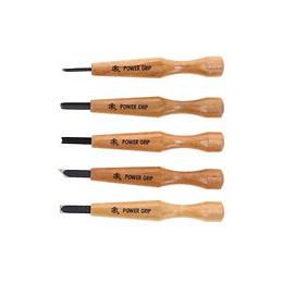 Shogun Mikisyo Power Grip  Couteau Pour Sculpture Du Bois, Set D'outils De Sculpture À Encoche / De Sculpture Pour Décoration