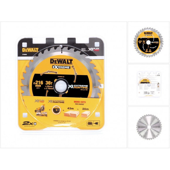 Dewalt Dt 99569 Lame De Scie Circulaire Sans Fil 216 / 30 Mm  Xr, 36 Dents