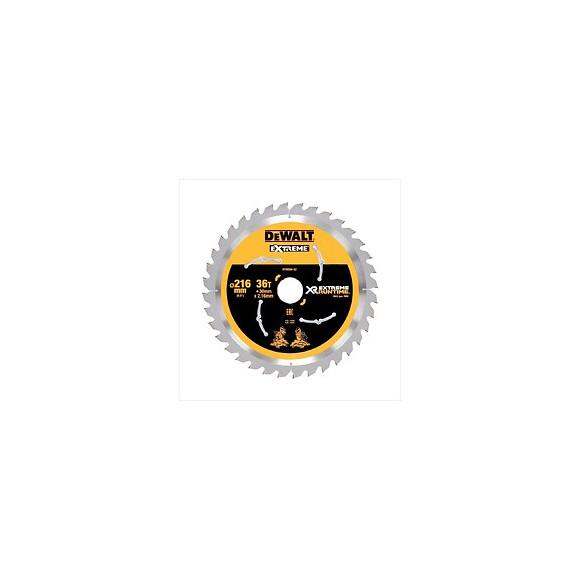 Dewalt Dt 99569 Lame De Scie Circulaire Sans Fil 216 / 30 Mm  Xr, 36 Dents