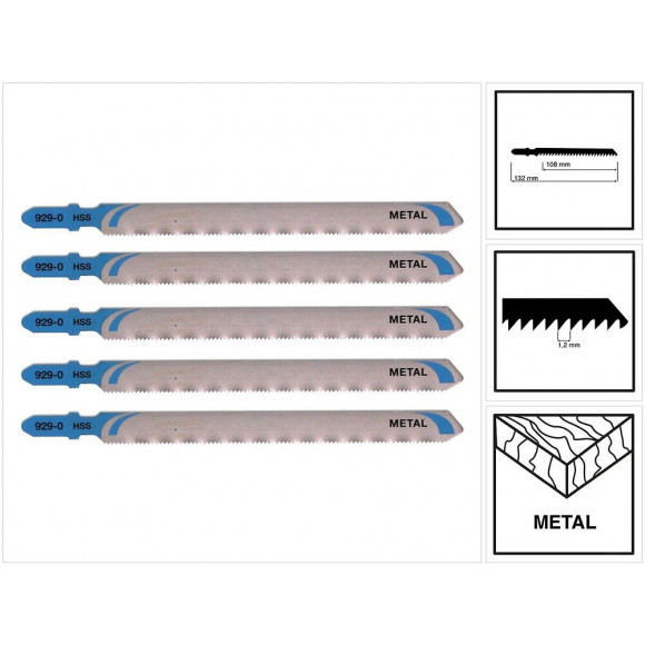 Dewalt Dt2085 Hss Lame De Scie Métal T318a, Jeu De 5 Pièces