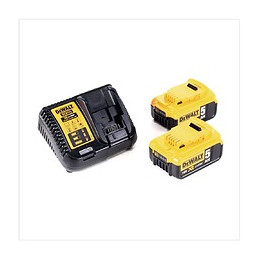 Dewalt Dcp 580 P2 18 V Rabot Sans Fil 82 Mm Avec Boîtier Tstak Vi + 2x Batteries Dcb 184 5,0 Ah + 1x Chargeur Dcb 115