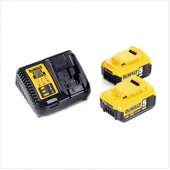 Dewalt Dcp 580 P2 18 V Rabot Sans Fil 82 Mm Avec Boîtier Tstak Vi + 2x Batteries Dcb 184 5,0 Ah + 1x Chargeur Dcb 115