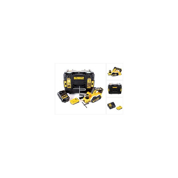Dewalt Dcp 580 D1 18 V Rabot Sans Fil 82 Mm Avec Boîtier Tstak Vi + 1x Batterie Dcb 183 2,0 Ah + 1x Chargeur Dcb 115
