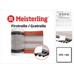 Meisterling Rouleau D'arêtier / Closoir De Faîtage 320 Mm X 5 M, Pet Anti-uv Haute Performance, Non-tissé - Bande Centrale E