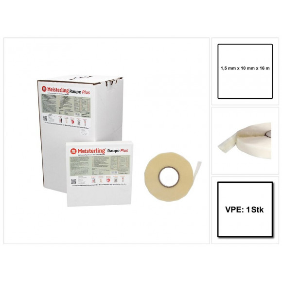 Meisterling Film D'étanchéité Adhésif Double Face Plus 1,5 Mm X 10 Mm X 16 M (006050000050)