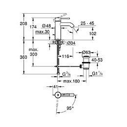 Mitigeur Lavabo Essence New Taille S
