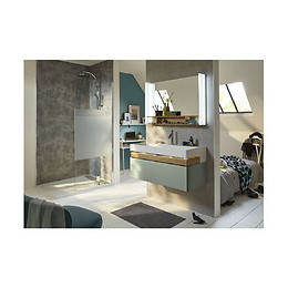 Paroi Douche Fixe Contra, 200 X 100, Verre Transparent Avec Bande D Intimite