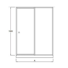 Paroi De Douche Avec Porte Coulissante Réversible Serenity Chrome, 120