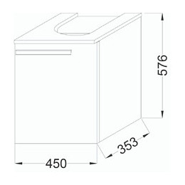Meuble Lave-mains Struktura Avec Mitigeur Aimé Chrome, Gris Anthracite