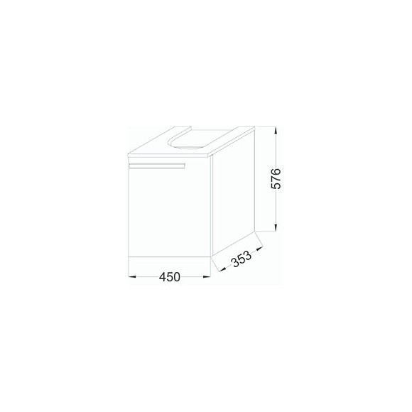 Meuble Lave-mains Struktura Avec Mitigeur Aimé Chrome, Gris Anthracite