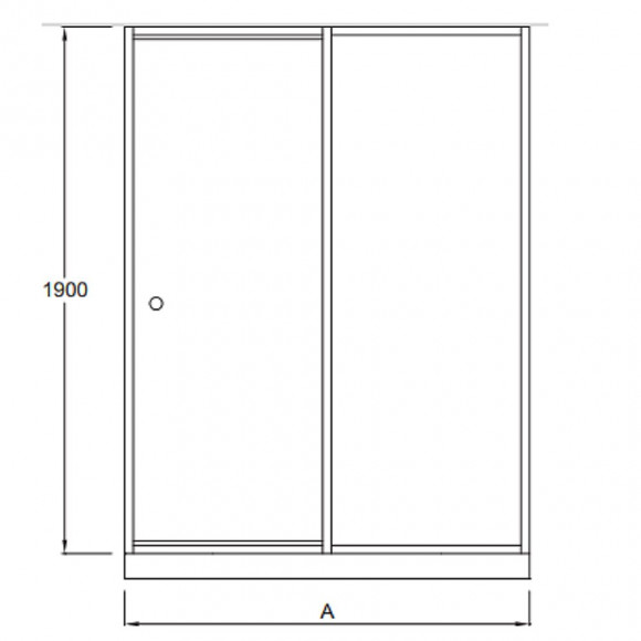 Paroi De Douche Avec Porte Coulissante Réversible Serenity Chrome, 120