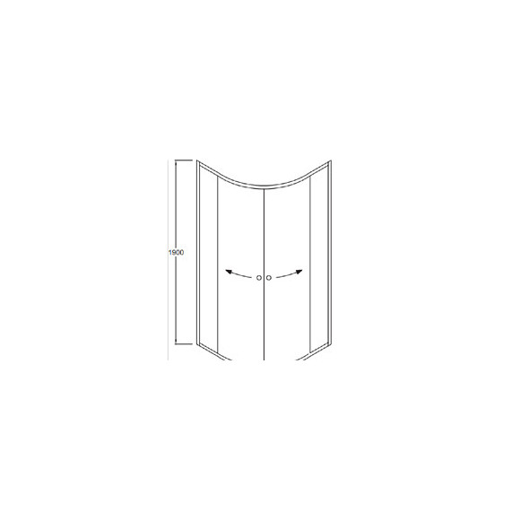 Paroi De Douche Quart De Rond Coulissant Serenity Chromé, 90