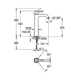Mitigeur Lavabo/vasque A Poser Grandera Xl