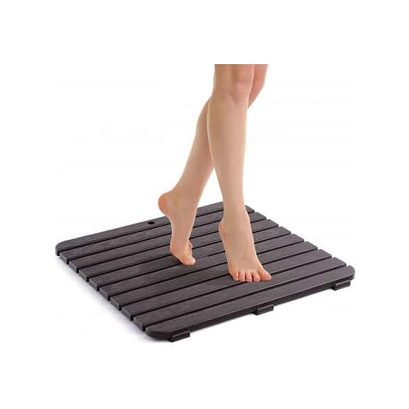 Plateforme De Salle De Bain 55x55cm Sombre (avec 14 Coussinets En Caoutchouc) Tatay