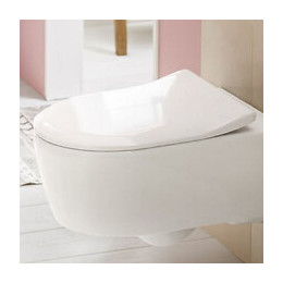 Pack Wc Suspendu Sans Bride Avento + Abbatant + Plaque + Bâti