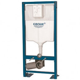 Pack Wc Suspendu Sans Bride Subway 2.0 + Abattant + Plaque Blanche + Bâti Grohe