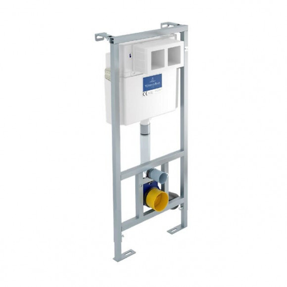 Pack Wc Suspendu Sans Bride Subway 2.0 + Abattant + Plaque Blanche + Bâti Villeroy & Boch