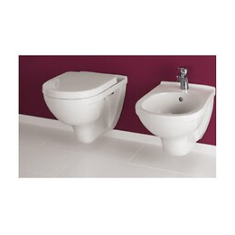 Pack Wc Suspendu Compact Sans Bride O.novo + Abattant + Plaque + Bâti Grohe, Plaque Chromée