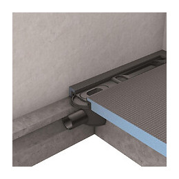 Receveur À Carreler + Barette Finition Inox Fundo Riolito Neo, 180 X 90, Ecoulement Horizontal