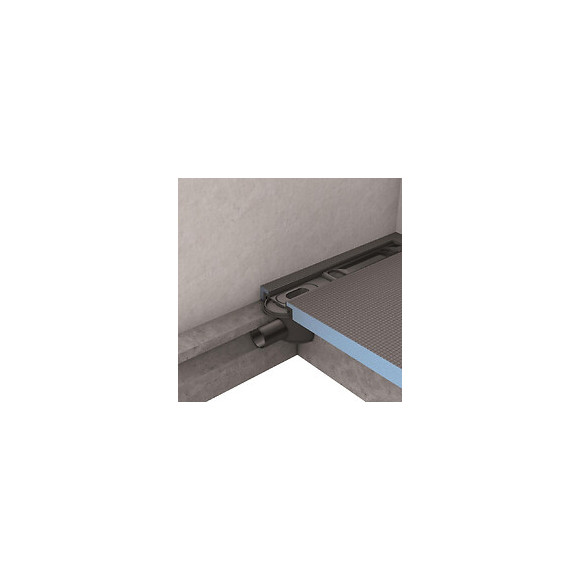 Receveur À Carreler + Barette Finition Inox Fundo Riolito Neo, 160 X 100, Ecoulement Horizontal