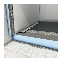 Receveur À Carreler + Barette Finition Inox Fundo Riolito Neo, 140 X 90, Ecoulement Vertical