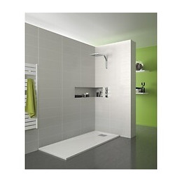 Receveur Kinesurf Blanc, 90 X 70, Adherence Faible / Pn6, Bonde Centree Sur La Longueur