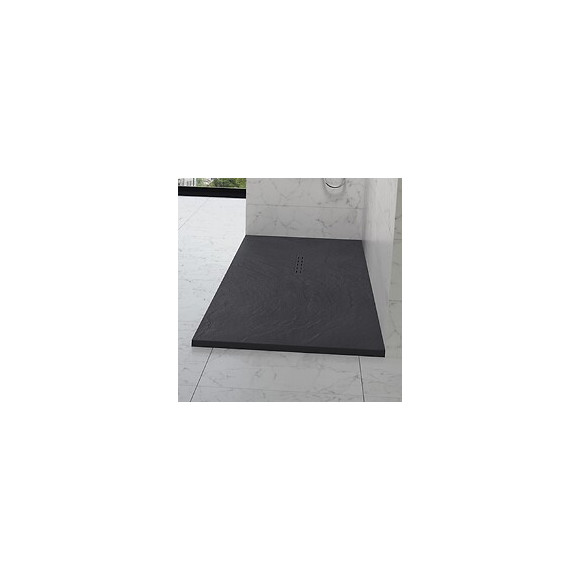 Receveur Douche Aspect Pierre Kinestone, 160 X 90, Gris Anthracite