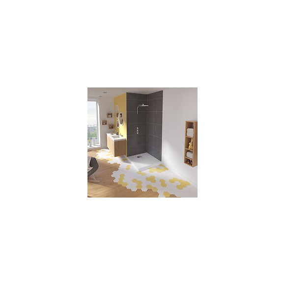 Receveur Douche Blanc Kinesurf, 180 X 100, Adherence Forte / Classe C / Pn24, 10,5, Bonde Centree Sur La Largeur