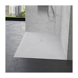 Receveur Douche Aspect Pierre Kinestone, 140 X 90, Blanc