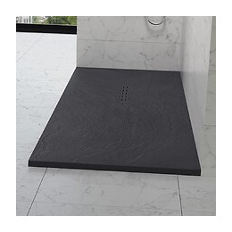 Receveur Douche Aspect Pierre Kinestone, 140 X 90, Gris Anthracite