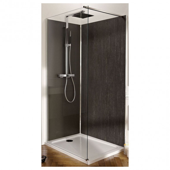 Paroi Douche Fixe Contra, 200 X 100, Verre Transparent